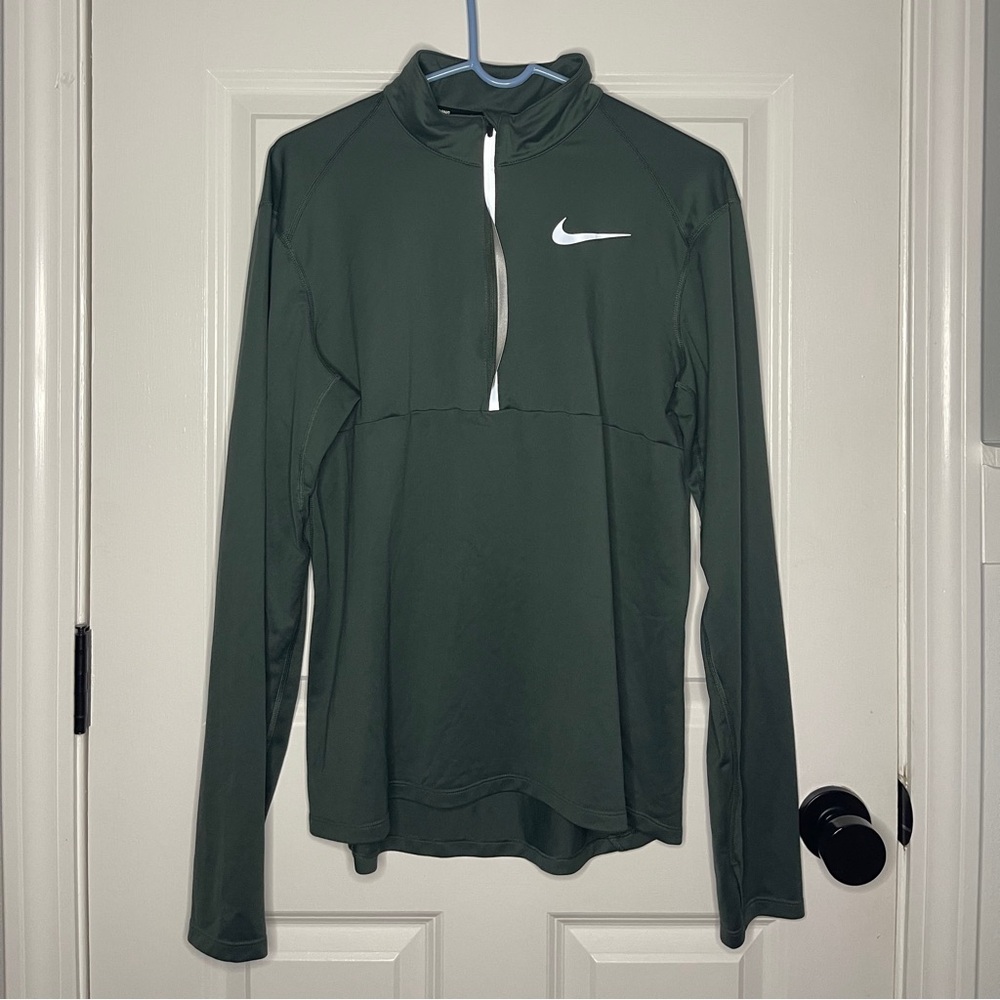 Nike Green Long Sleeve Half-Zip Pullover